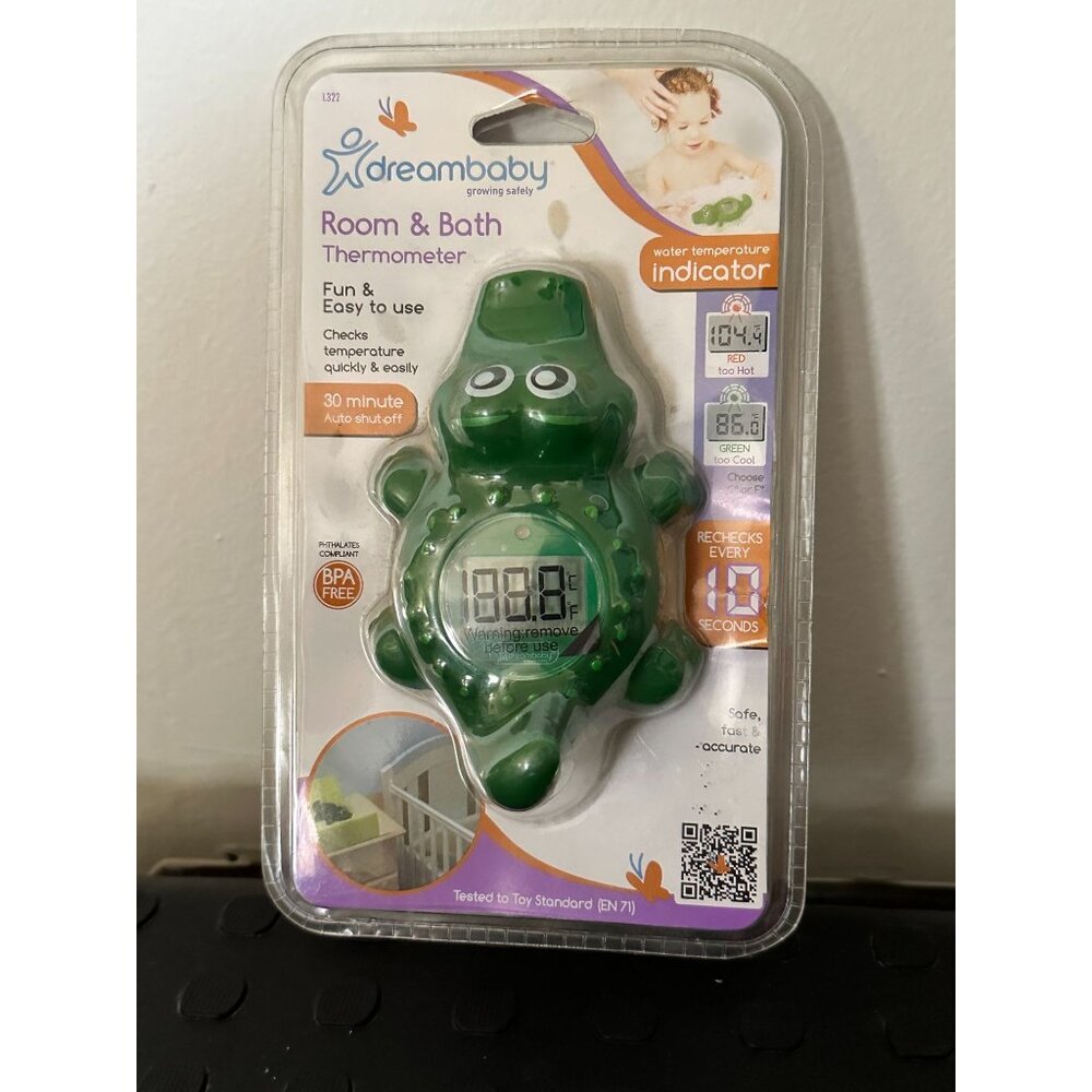 Dreambaby Room & Bath Thermometer Alligator New